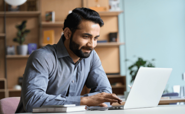Person using a laptop