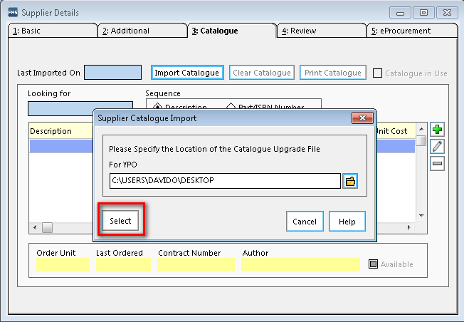 FMS Import Select