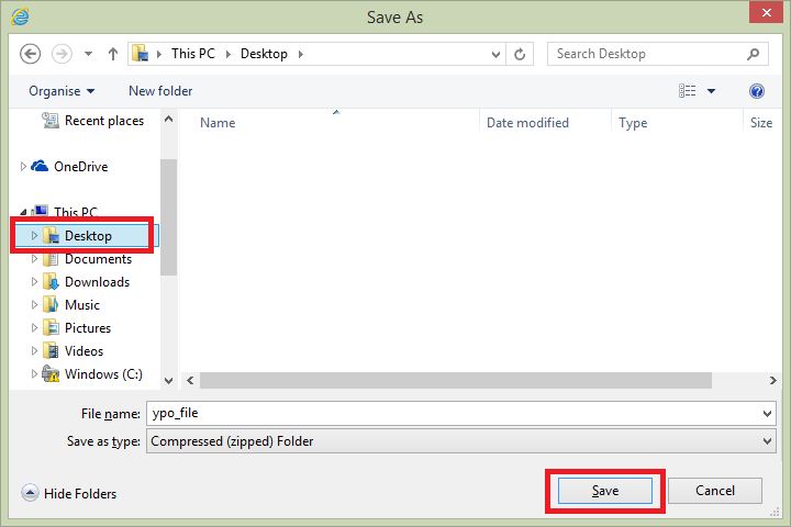 Save to Desktop