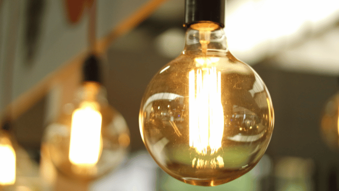 Light bulbs in use