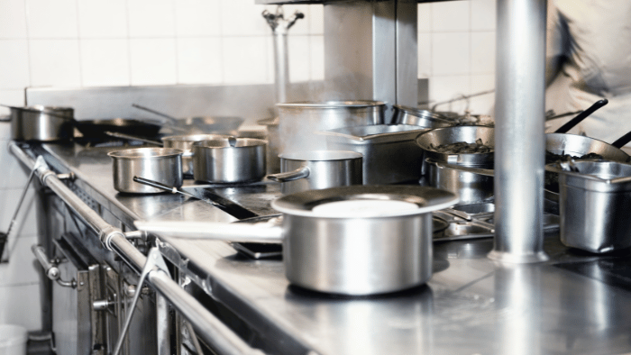 commercial kitchen setting