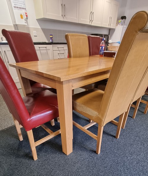 Staff room table and chairs