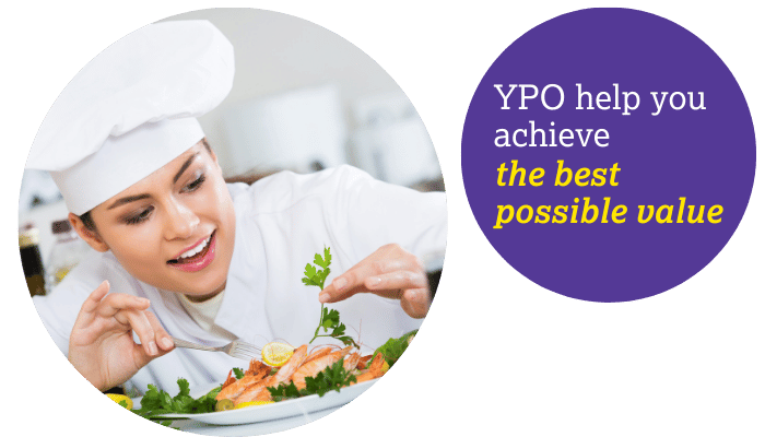 Catering solutions female chef with food