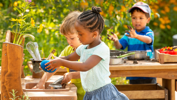 Children playing outdoors