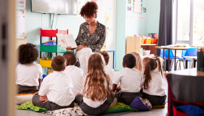 teacher in classroom