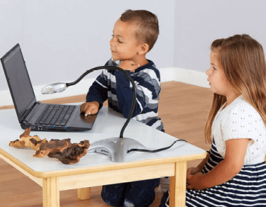 Children using a laptop