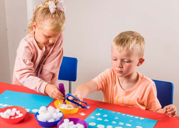 Children working on activity