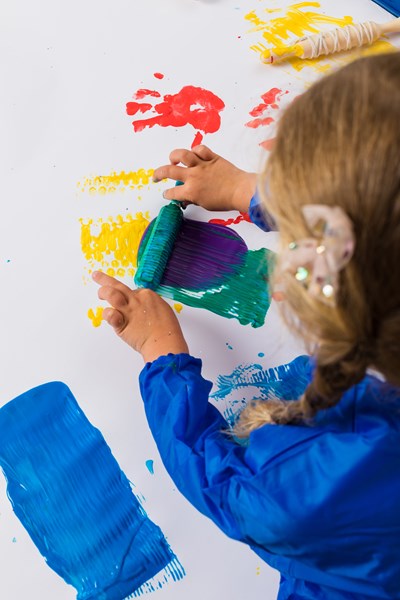 Child painting