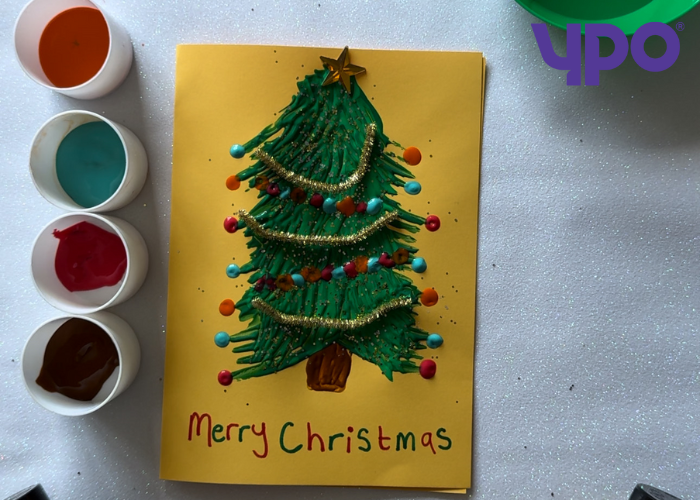 Christmas Tree Painting Card