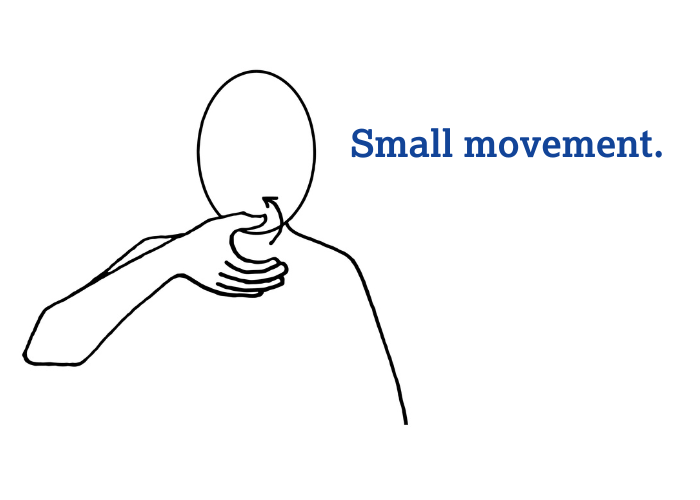 Makaton sign for a drink