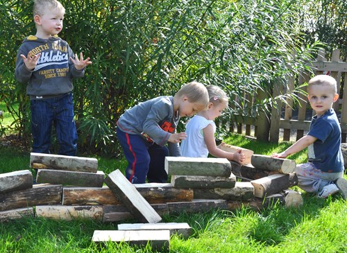 Children playing outdoors