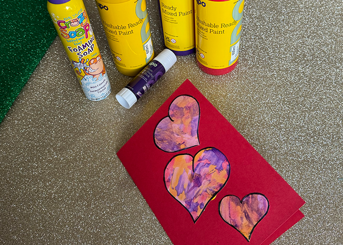 Marble hearts Valentine's Day card