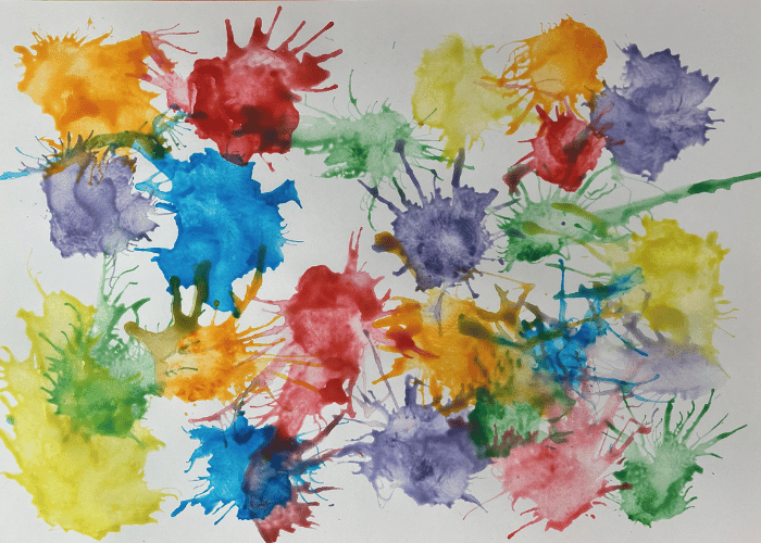 firework paint blowing craft