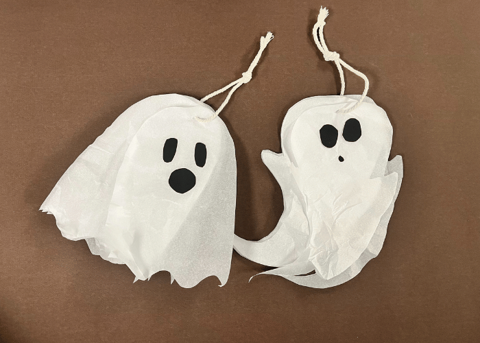 Tissue paper craft ghosts