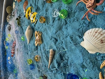 Under the sea sensory tray