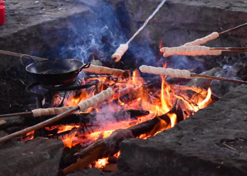 Firepit and marshmallows