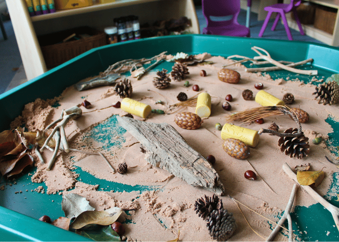 Autumn Mark Making Tuff Tray