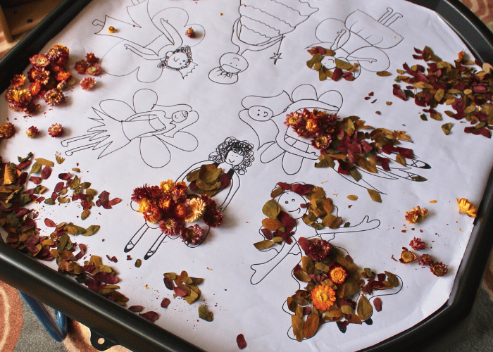 Autumn Tuff Tray- Leaf Fairies