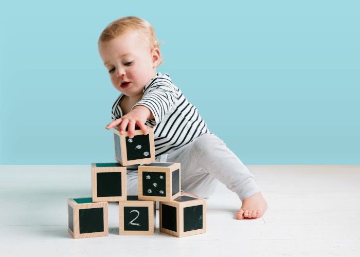 Montessori toys- Fun with Chalk - Wooden Cubes