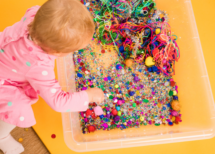 Sensory fireworks tub