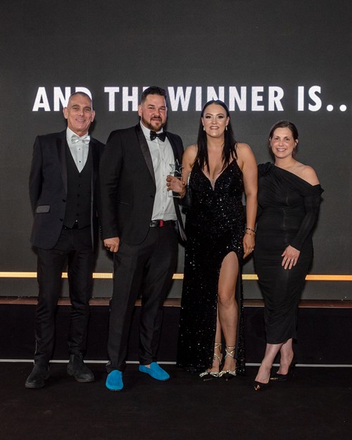 Simon Hill, Lindsey Burrow and Louise Prashad at the Yorkshire Choice Awards 