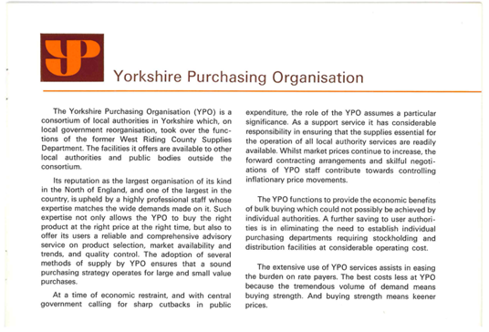 YPO marketing leaflet