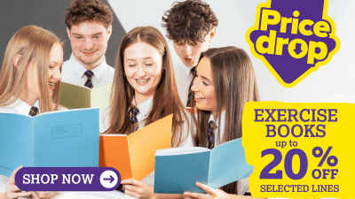 Up to 20% off exercise books