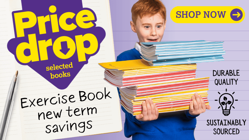 Price drop on exercise books