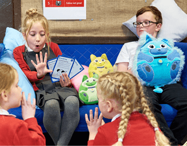 Children playing with sensory toys