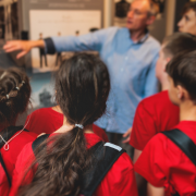 Students and teacher on study trip