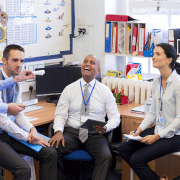 Staff in school office
