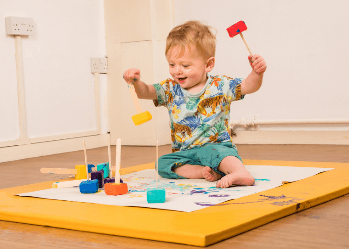 Paint popsicle activity