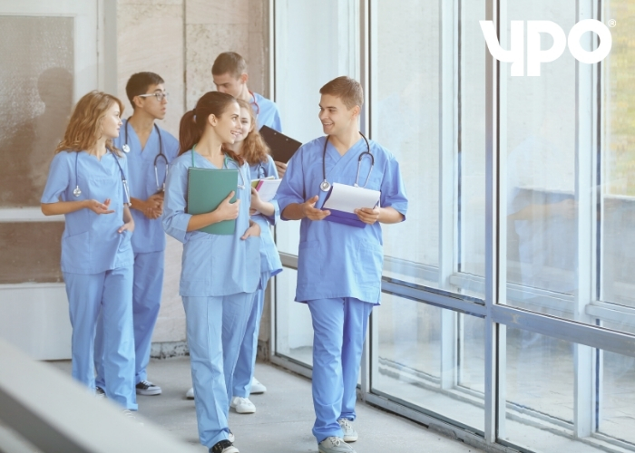 apprentice nurses in hallway