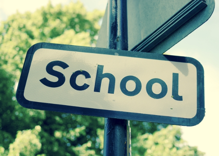 School sign