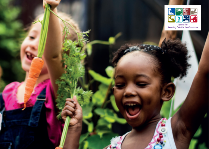 Children learning outdoors