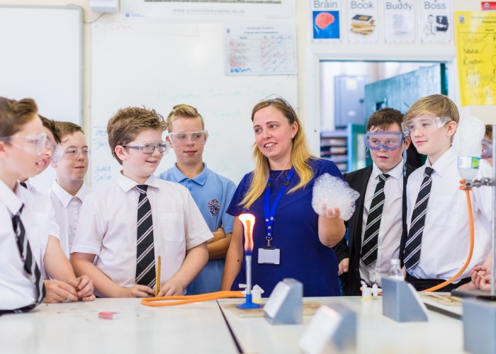 Teacher and students in class