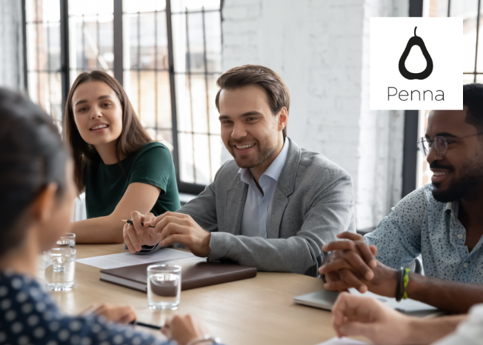 Group meeting in an office