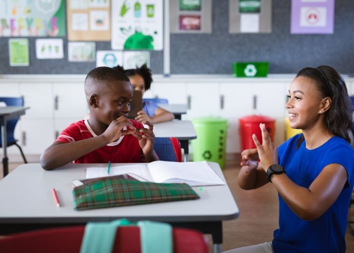 British Sign Language in school