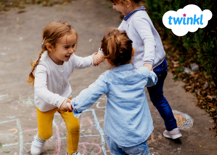 children holding hands