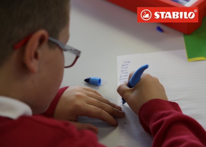 child writing