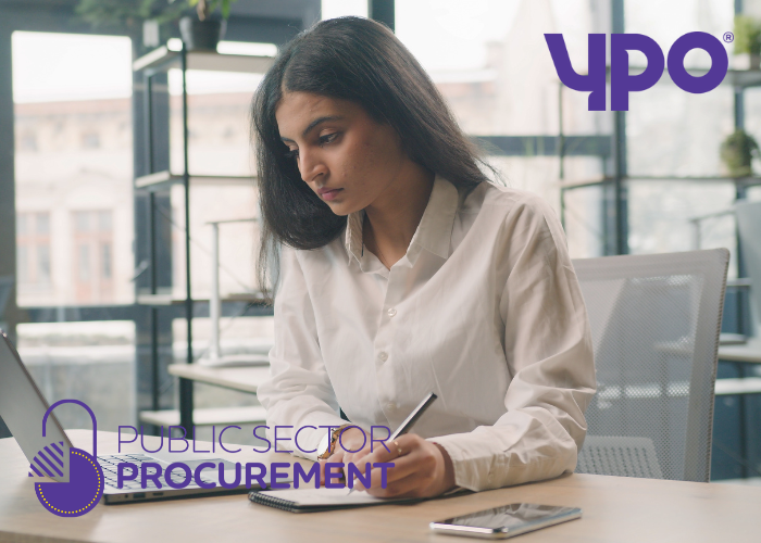 woman working on laptop public sector