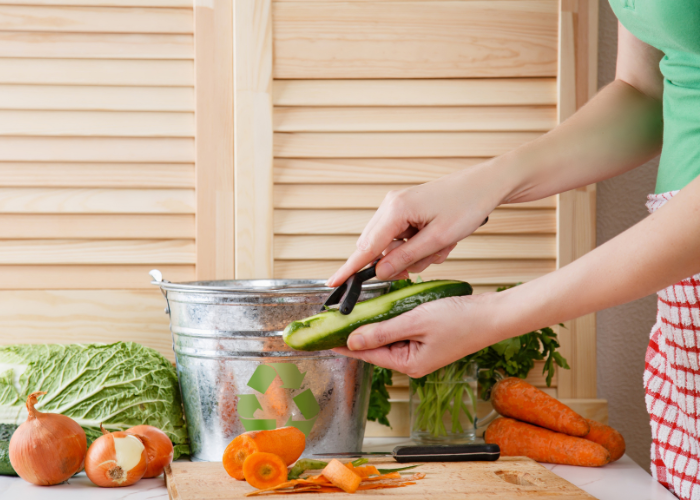 person preparing vegetables